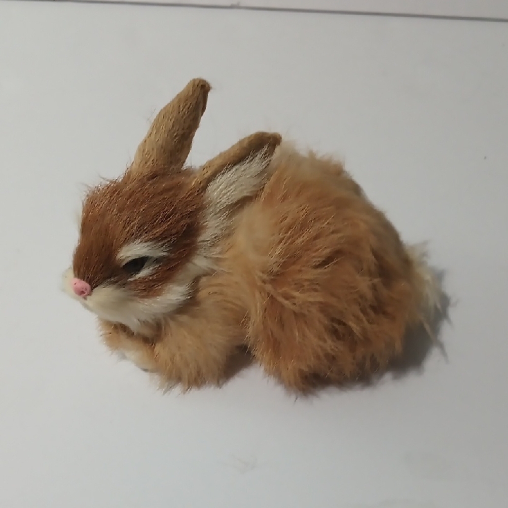 Source Unknown Brown and White Bunny Toy for Small Pets